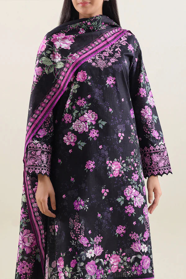 Unstitched Embroidered Lawn 3 Piece