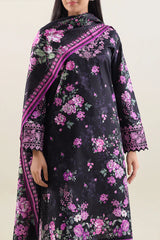 Unstitched Embroidered Lawn 3 Piece