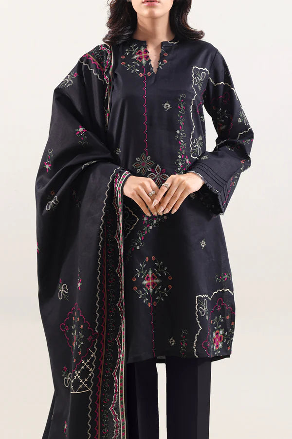 Unstitched Printed Lawn 3 Piece