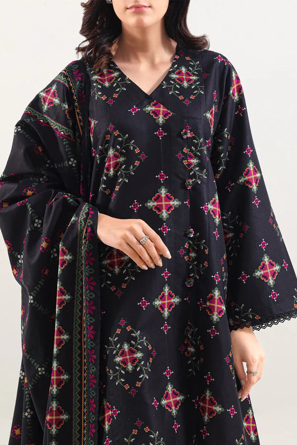 Unstitched Printed Lawn 3 Piece