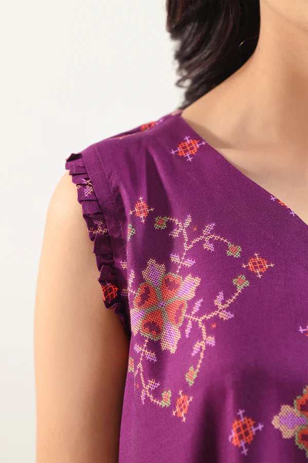 Unstitched Printed Lawn 3 Piece