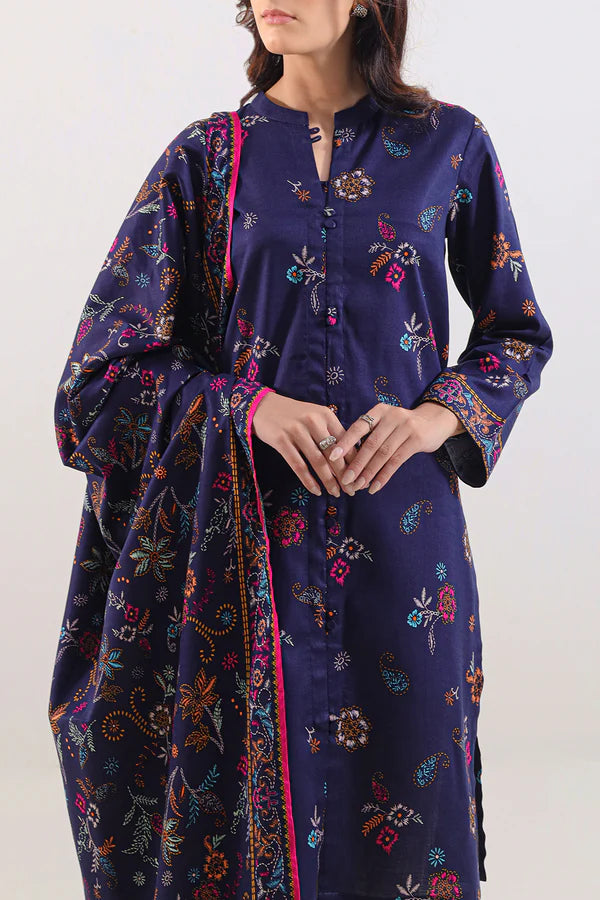 Unstitched Printed Lawn 3 Piece