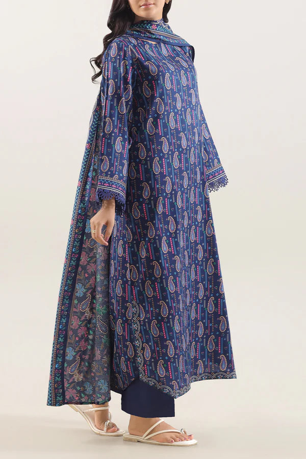 Unstitched Printed Lawn 3 Piece