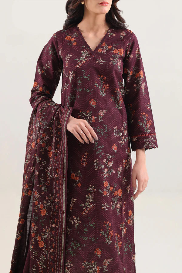 Unstitched Printed Lawn 3 Piece