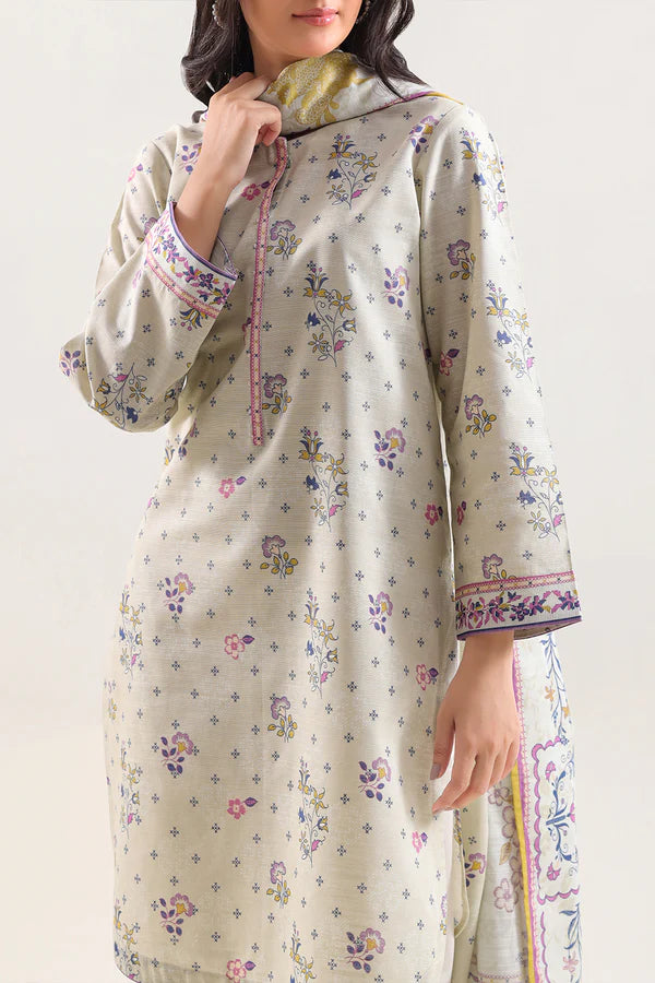 Unstitched Printed Lawn 3 Piece