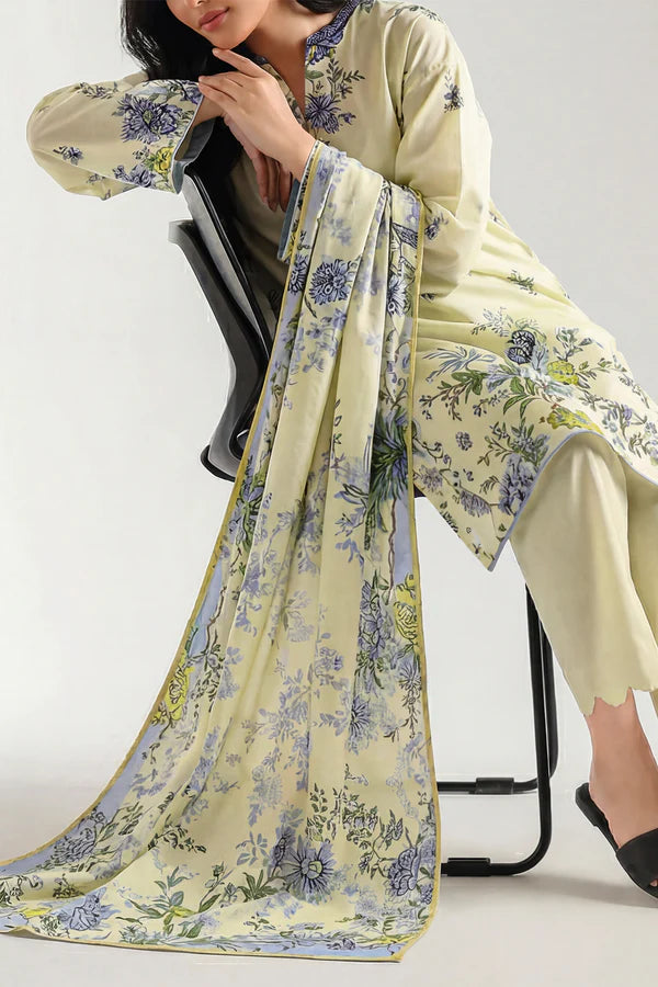 Unstitched Printed Pashmina 3 Piece