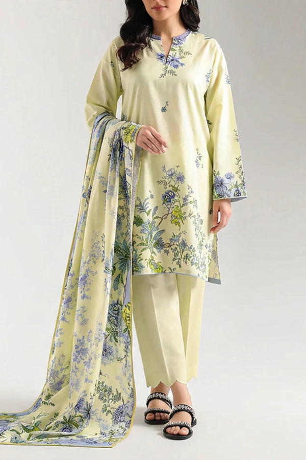 Unstitched Printed Pashmina 3 Piece