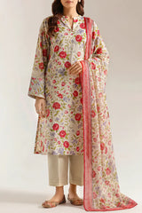 Unstitched Printed Lawn 3 Piece