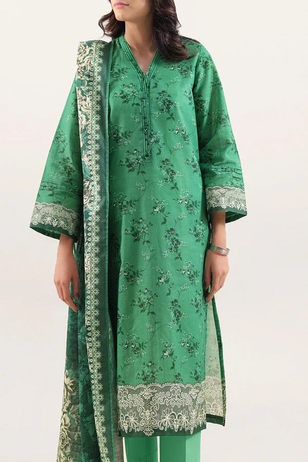 Unstitched Printed Lawn 3 Piece