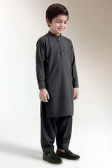 Solid Wash N Wear Stitched 2 Piece (Shirt/Trouser) For Boys