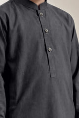 Solid Wash N Wear Stitched 2 Piece (Shirt/Trouser) For Boys