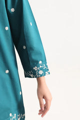 Solid Embroidered Poplin Stitched 2 piece (Shirt/Trouser)