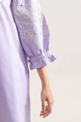 Solid Embroidered Poplin Stitched 2 piece (Shirt/Trouser)