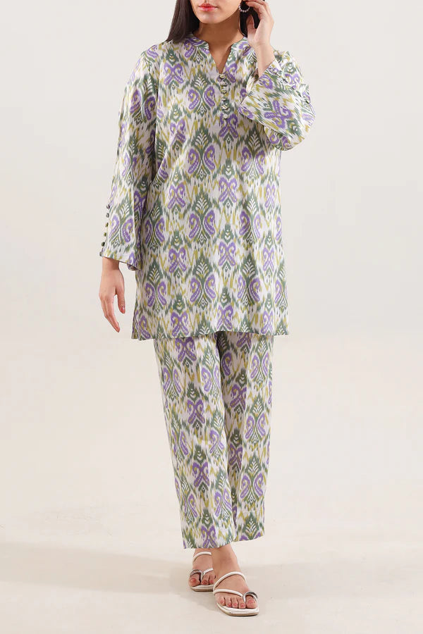 Stitched Arabic Lawn Suit – Printed (2PC Or Shirt)