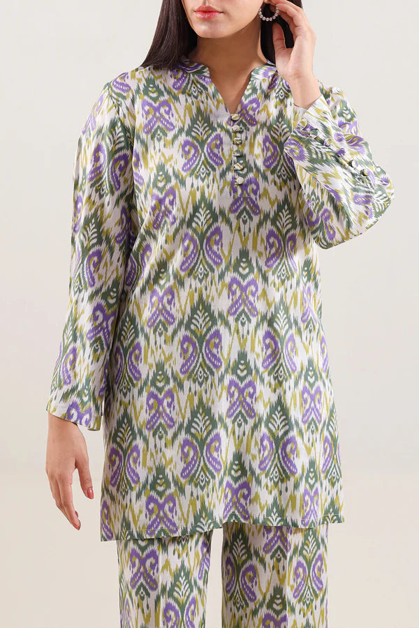Stitched Arabic Lawn Suit – Printed (2PC Or Shirt)