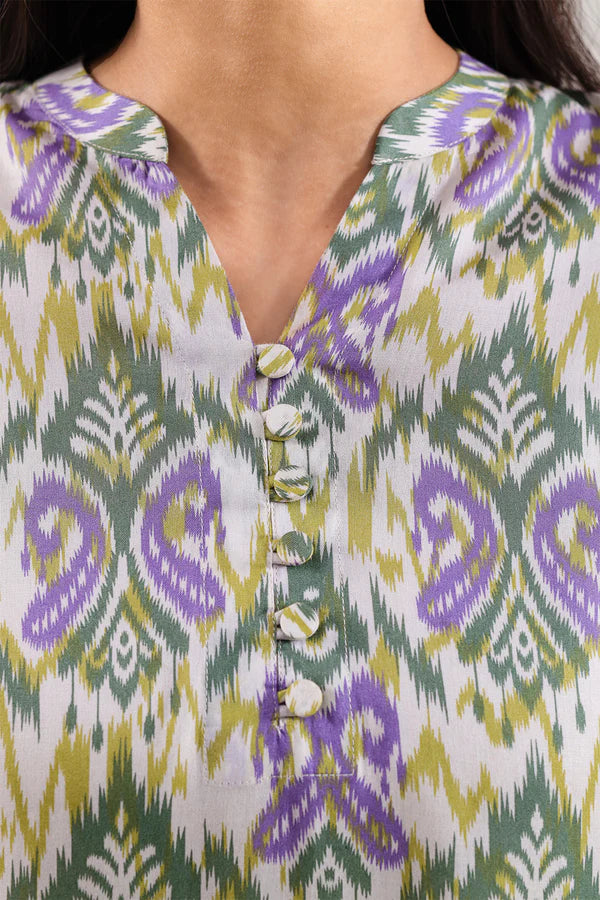 Stitched Arabic Lawn Suit – Printed (2PC Or Shirt)