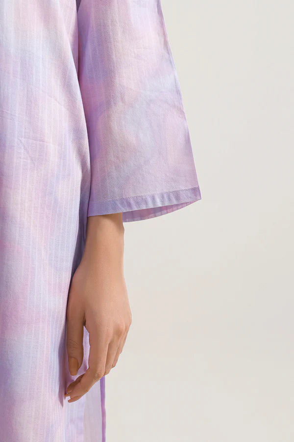Printed Self Strip Lawn Stitched 2 Piece (Shirt/Trouser)