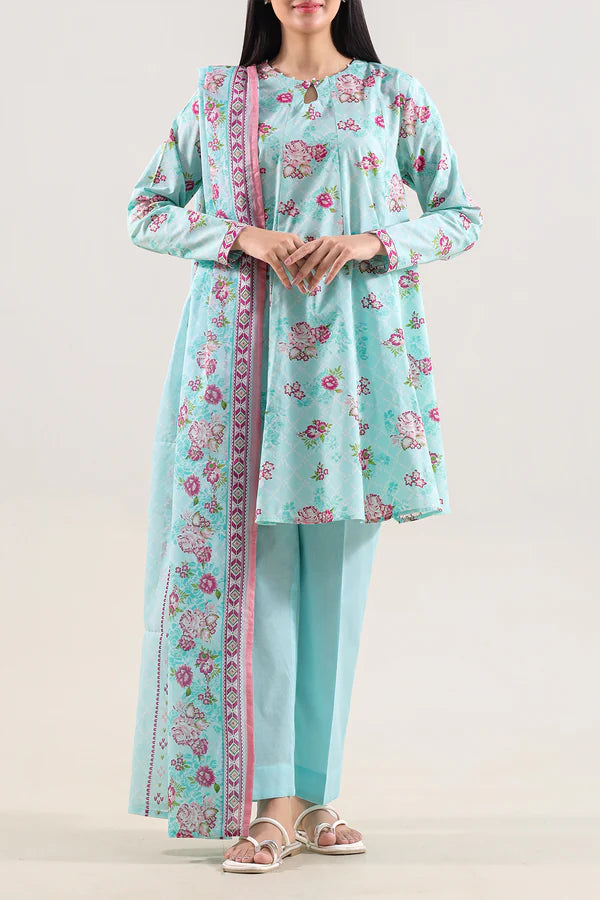 Printed Lawn Stitched 3 Piece