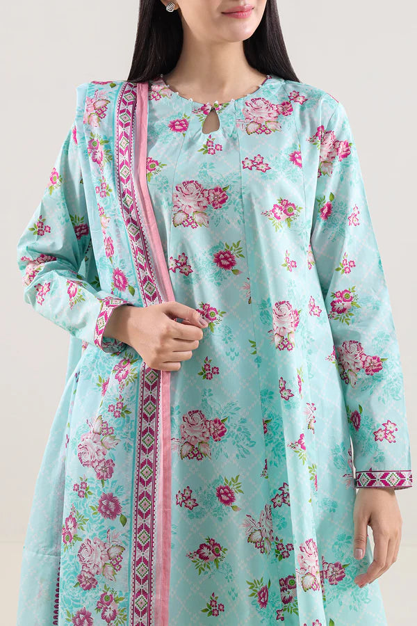 Printed Lawn Stitched 3 Piece