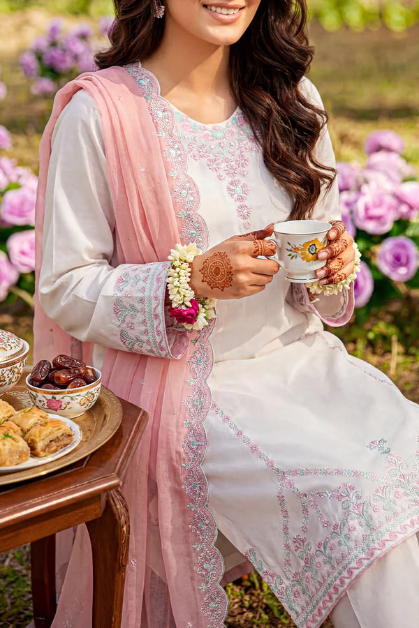 Solid Embroidered Cambric Stitched 2 Piece (Shirt/Trouser)