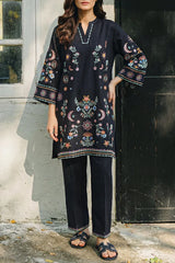 Solid Embroidered Cross Hatch Stitched 2 Piece (Shirt/Trouser)