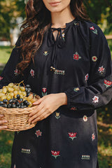 Solid Embroidered Cross Hatch Stitched 2 Piece (Shirt/Trouser)