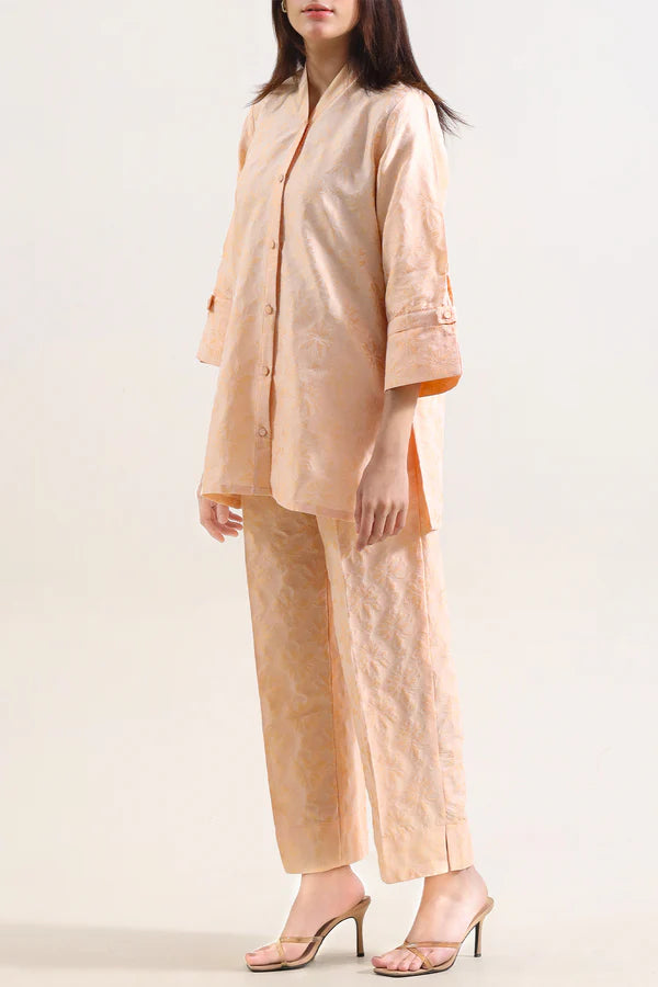 Cotton Jacquard Stitched 2 Piece (Shirt/Trouser)