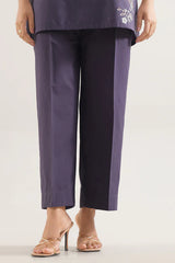 Solid Embroidered Poplin Stitched 2 piece (Shirt/Trouser)