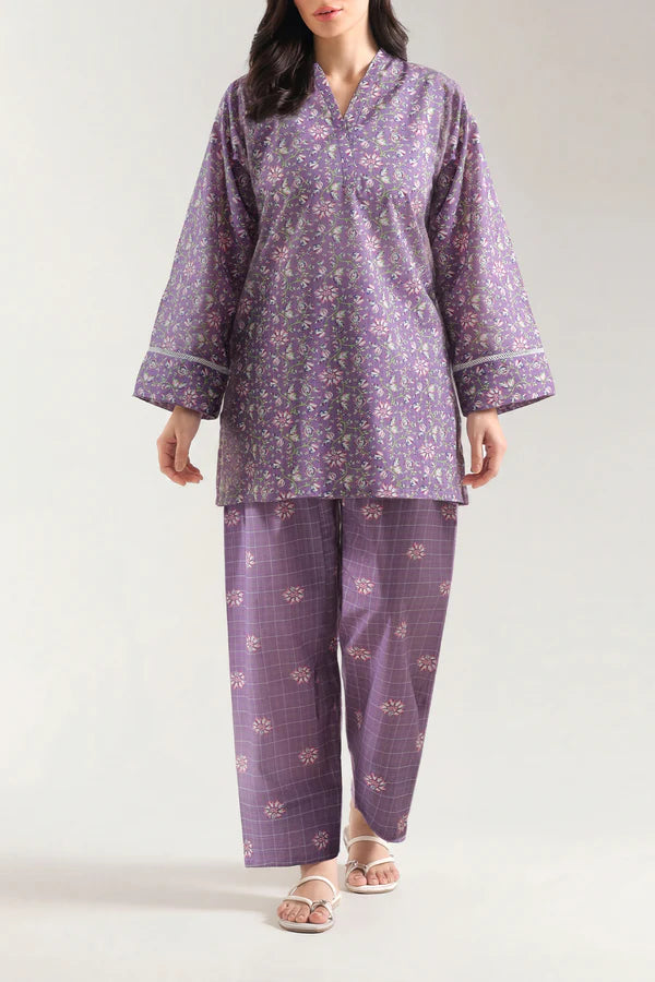 Printed Lawn Stitched 2 Piece (Shirt/Trouser)