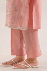 Solid Embroidered Cambric Stitched 3 Piece