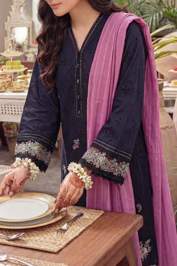 Solid Embroidered Cambric Stitched 2 Piece (Shirt/Trouser)