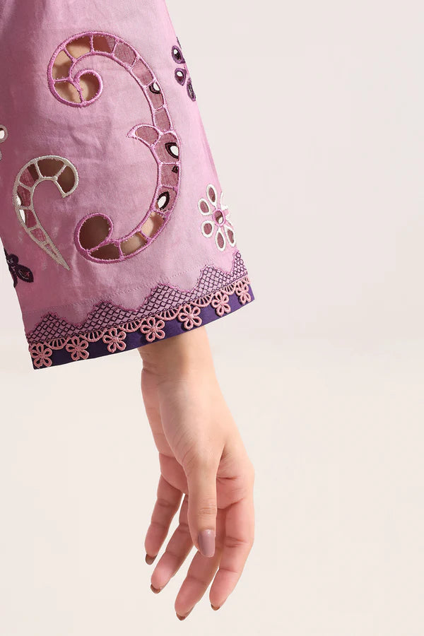 Solid Embroidered Cambric Stitched 2 Piece (Shirt/Trouser)