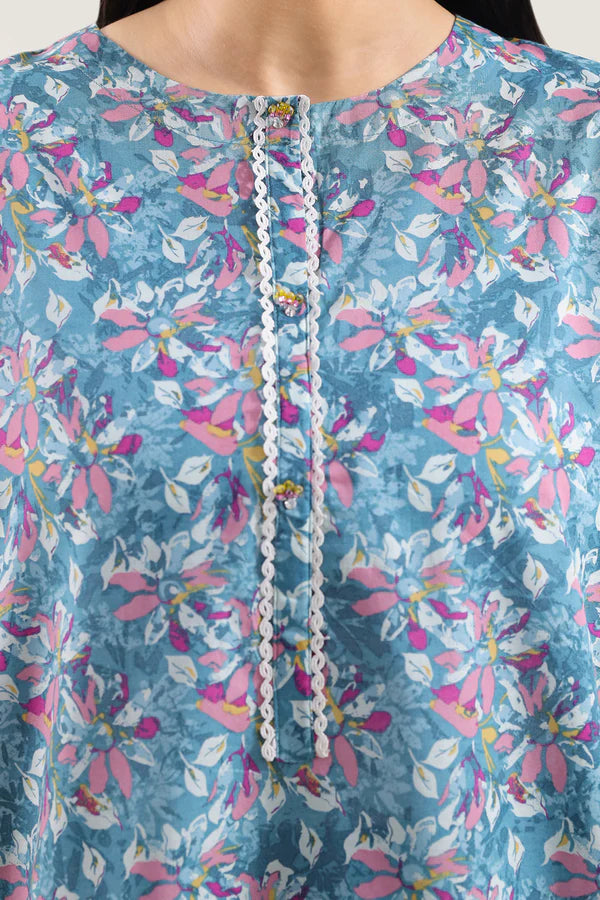 Printed Lawn Stitched 2 Piece (Shirt/Trouser)
