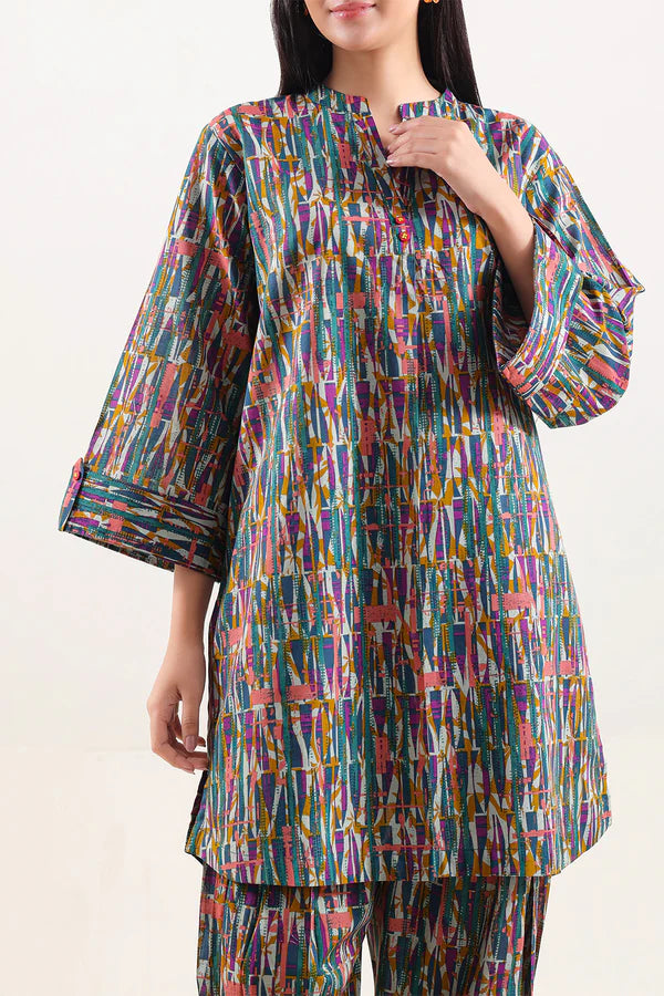 Printed Lawn Stitched 2 Piece (Shirt/Trouser)