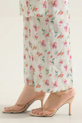 Printed Embroidered Self Strip Lawn Stitched 2 Piece (Shirt/Trouser)