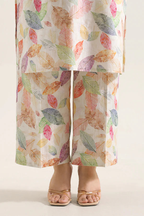 Printed Embroidered Self Strip Lawn Stitched 2 Piece (Shirt/Trouser)
