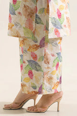 Printed Embroidered Self Strip Lawn Stitched 2 Piece (Shirt/Trouser)