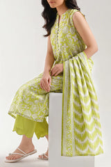 Unstitched Printed Lawn 3 Piece