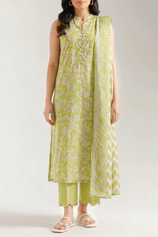 Unstitched Printed Lawn 3 Piece