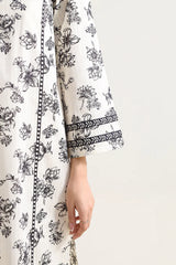 Unstitched Printed Self Strip Lawn 3 Piece