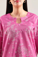 Unstitched Printed Self Strip Lawn 3 Piece
