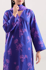 Unstitched Printed Self Strip Lawn 3 Piece