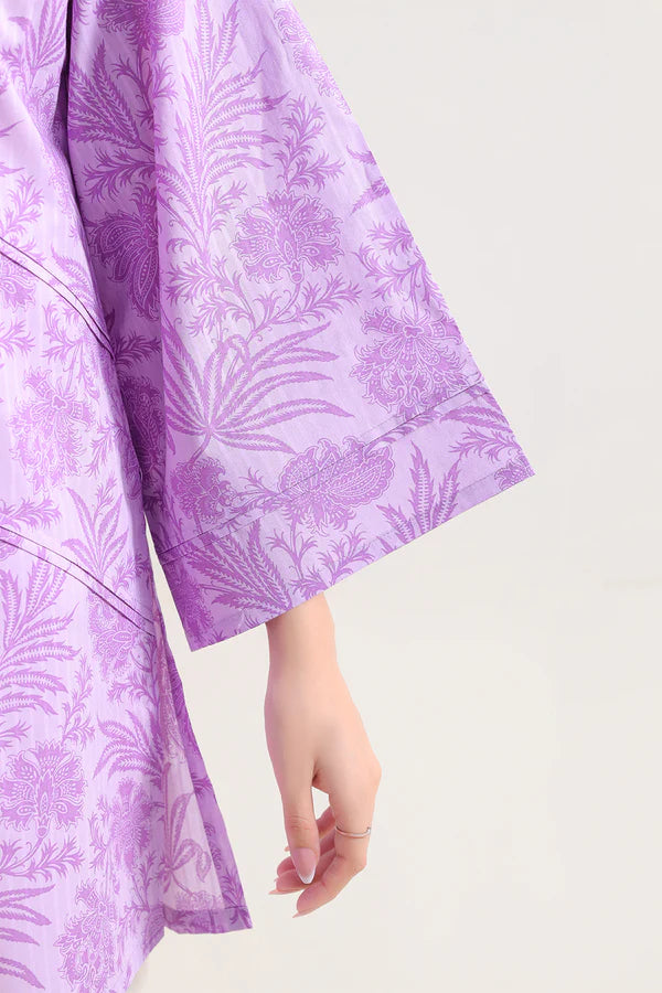 Unstitched Printed Self Strip Lawn 3 Piece