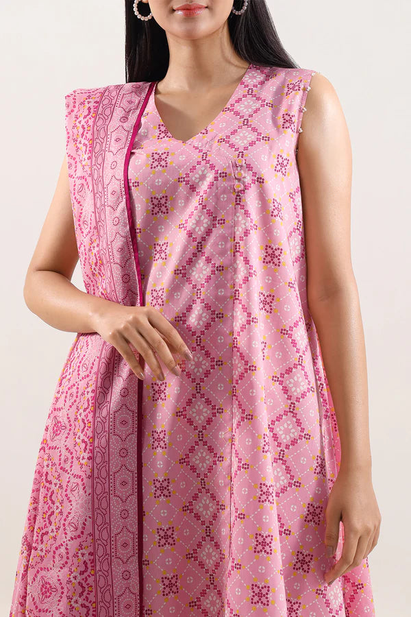 Unstitched Printed Lawn 3 Piece