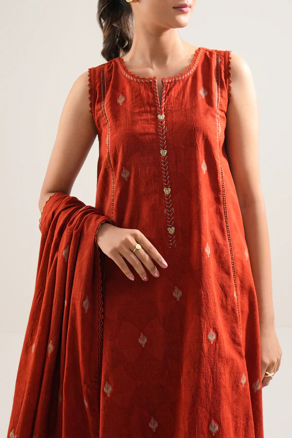 Unstitched Jacquard Cotton 2 Piece (Shirt/Trouser)