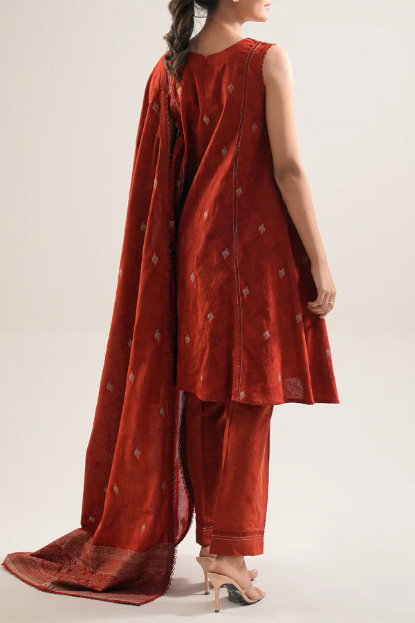 Unstitched Jacquard Cotton 2 Piece (Shirt/Trouser)