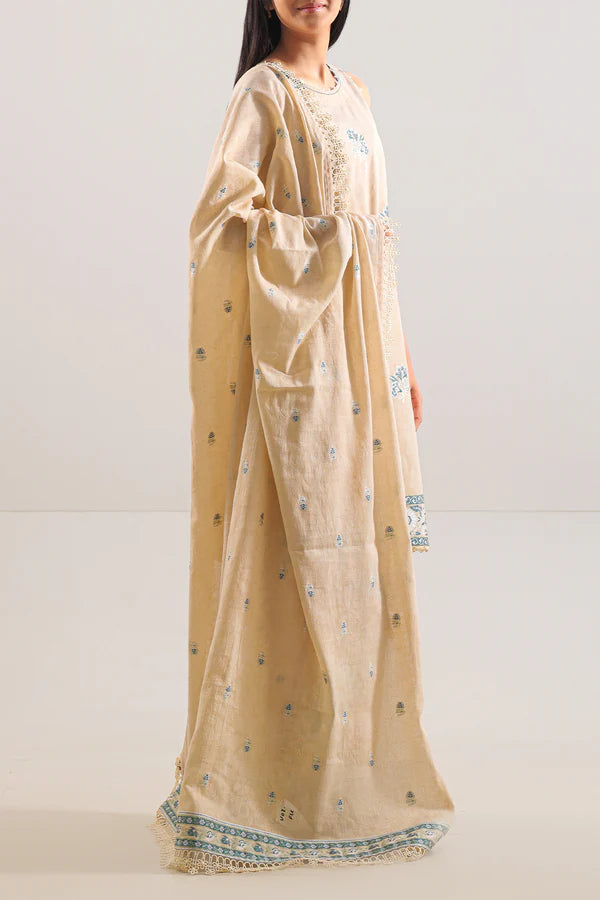 Unstitched Jacquard Cotton 3 Piece