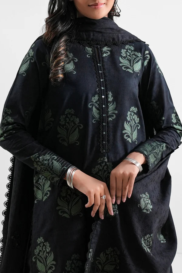 Unstitched Jacquard Cotton 2 Piece (Shirt/Dupatta)