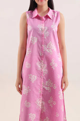 Unstitched Printed Self Strip Lawn 2 Piece (Shirt/Trouser)